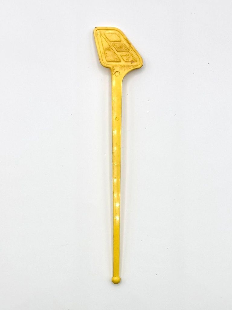 Cubana de Aviación advertising drink stirrer / swizzle stick — yellow
