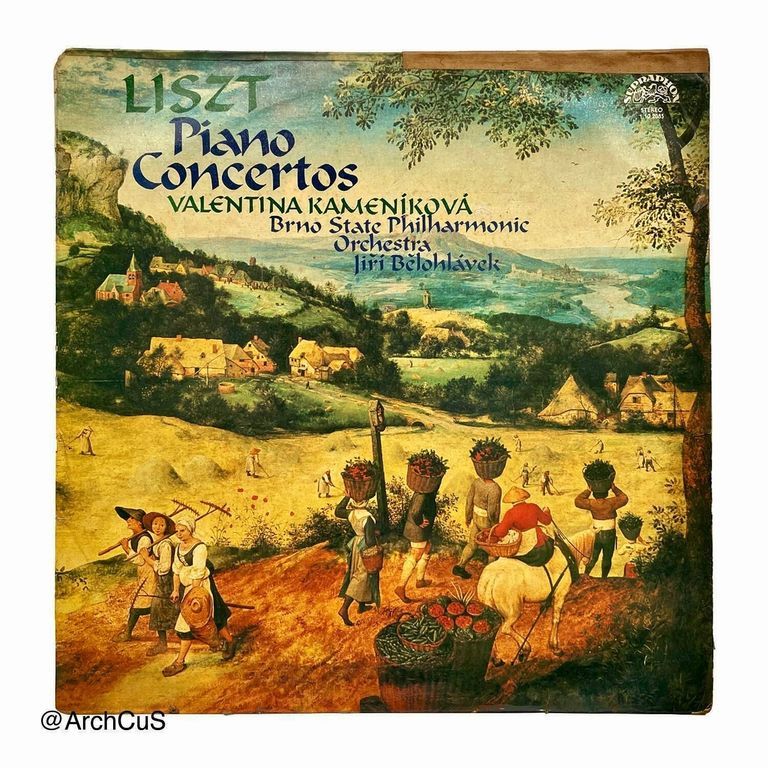LP jacket (sleeve only) — Liszt, Piano Concertos, Valentina Kameníková / Brno State Philharmonic Orchestra / Jiří Bělohlávek (Supraphon 1 10 2085)