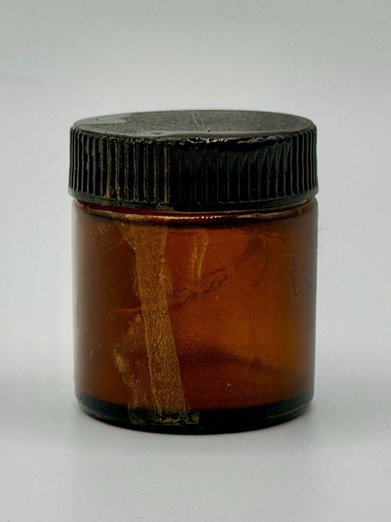 Amber Glass Apothecary / Cosmetic Jar with Black Bakelite-Style Screw Cap, 30 ml Capacity - Image 3