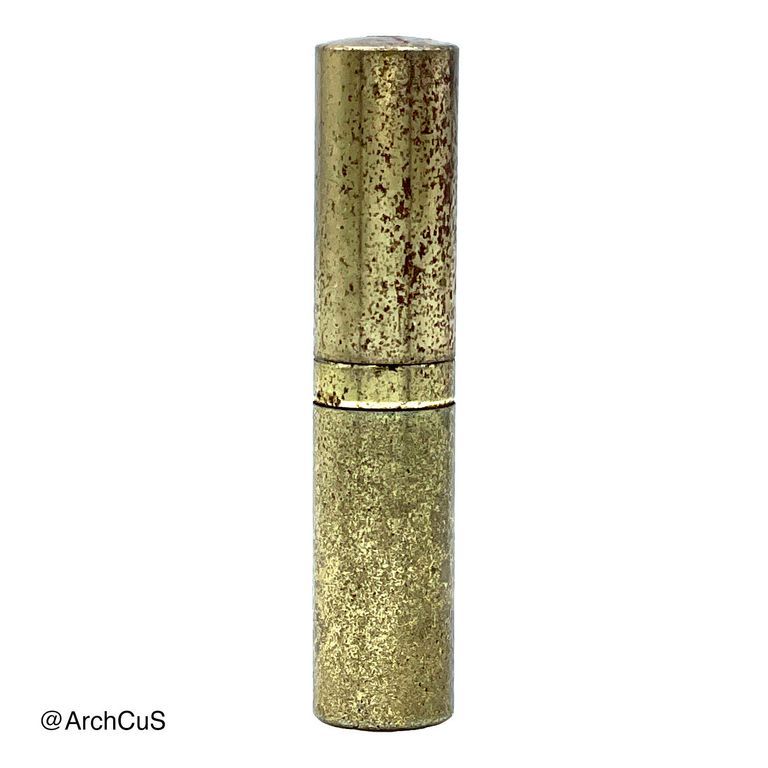 Fantasía eye-shadow case (empty), shade "Azul La Habana" (Havana Blue) — gilt-metal casing