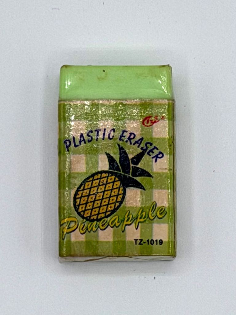 Plastic Eraser, "Pineapple" (TZ-1019), with Printed Paper Sleeve and Cellophane Wrapper - Image 2