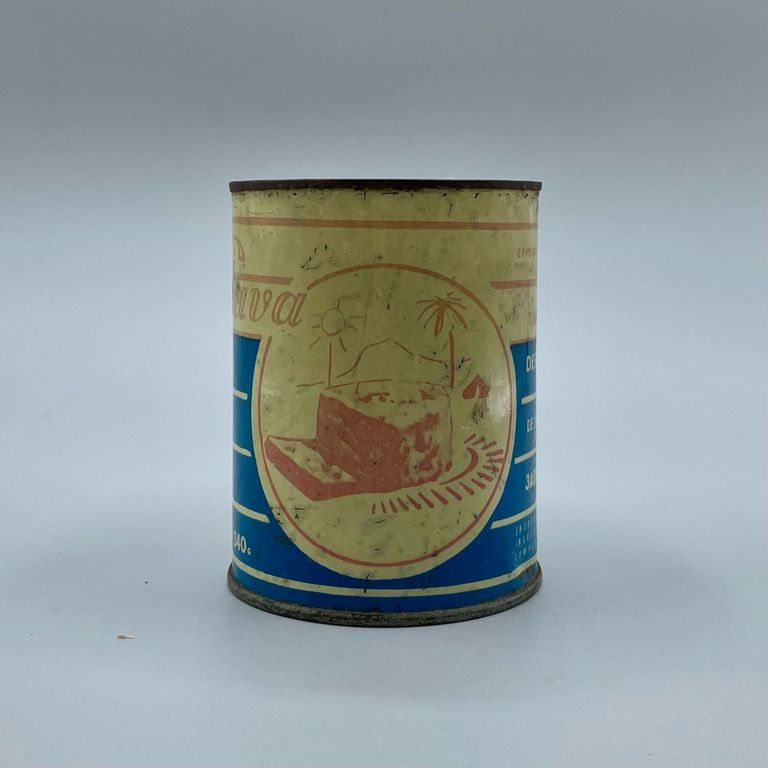 "Slava" Soviet Tourist Pork Luncheon Meat — Empty Can (340 g) - Image 2