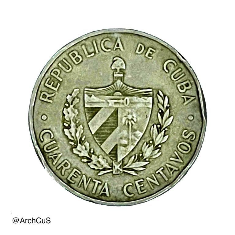 Cuba 40‑centavos coin, 1962 (Camilo Cienfuegos) - Image 3