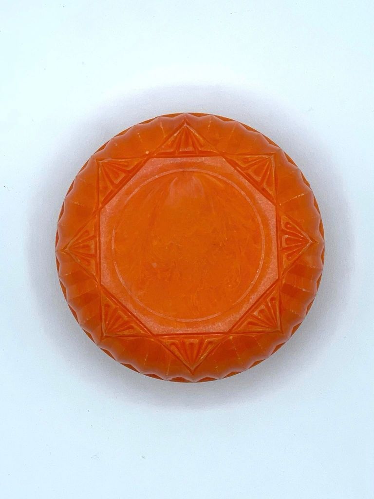 Decorative molded-plastic soap box — orange - Image 3