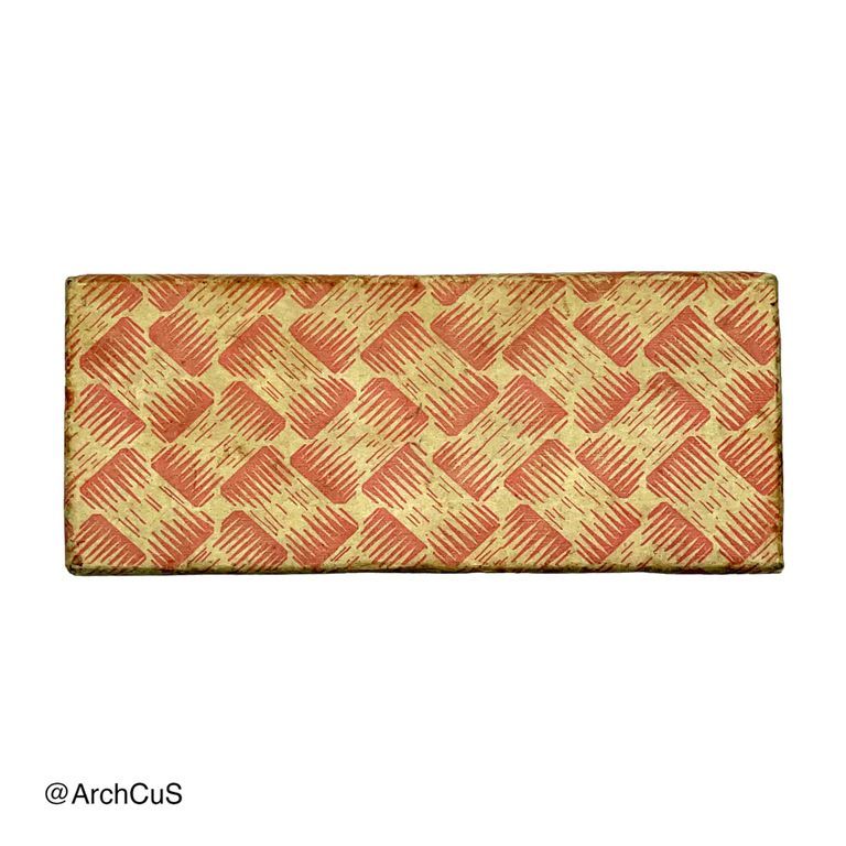 Small decorative box with basketweave print (empty)