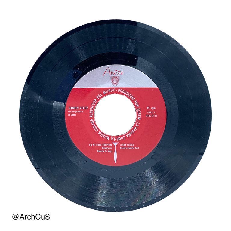 EP record "Linda Soroa" — Ramón Veloz with the guitars of Ojeda (Areíto/EGREM 7″ 45 rpm EP, EPA-6133) - Image 3