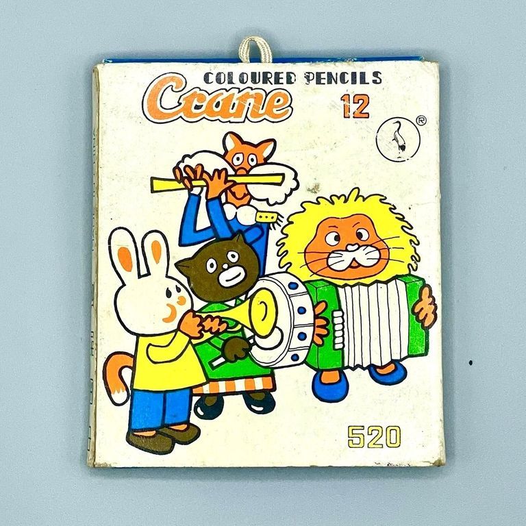 Boxed set of "Crane" (仙鶴牌) coloured pencils, 12-color, model 520 - Image 2