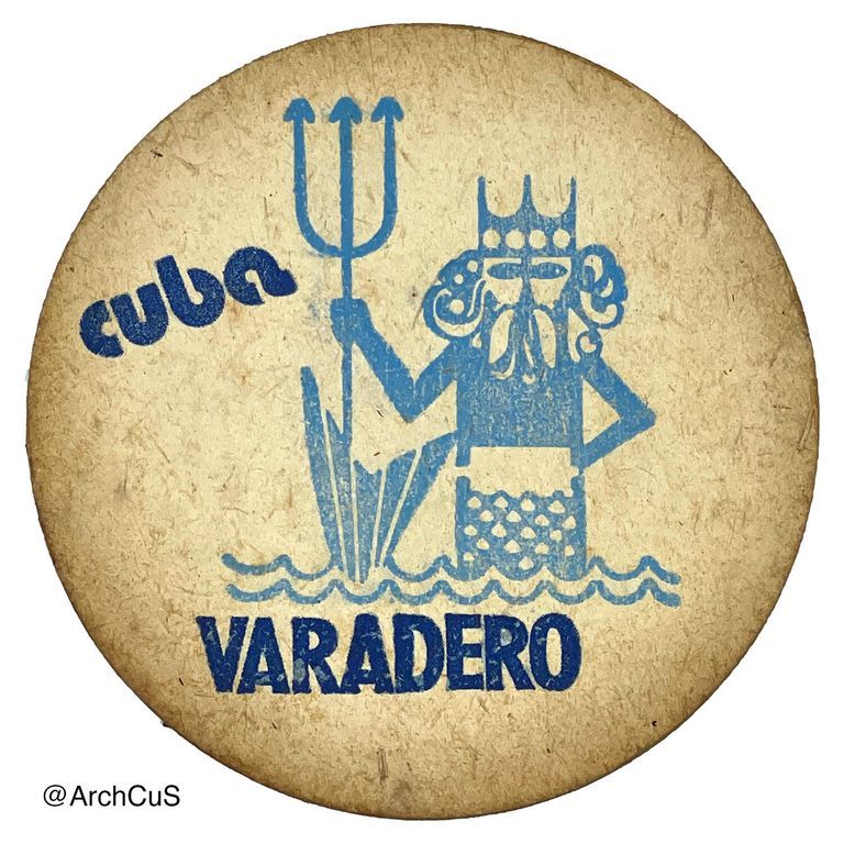 Tourism coaster, "Varadero" (Cuba), with Neptune emblem