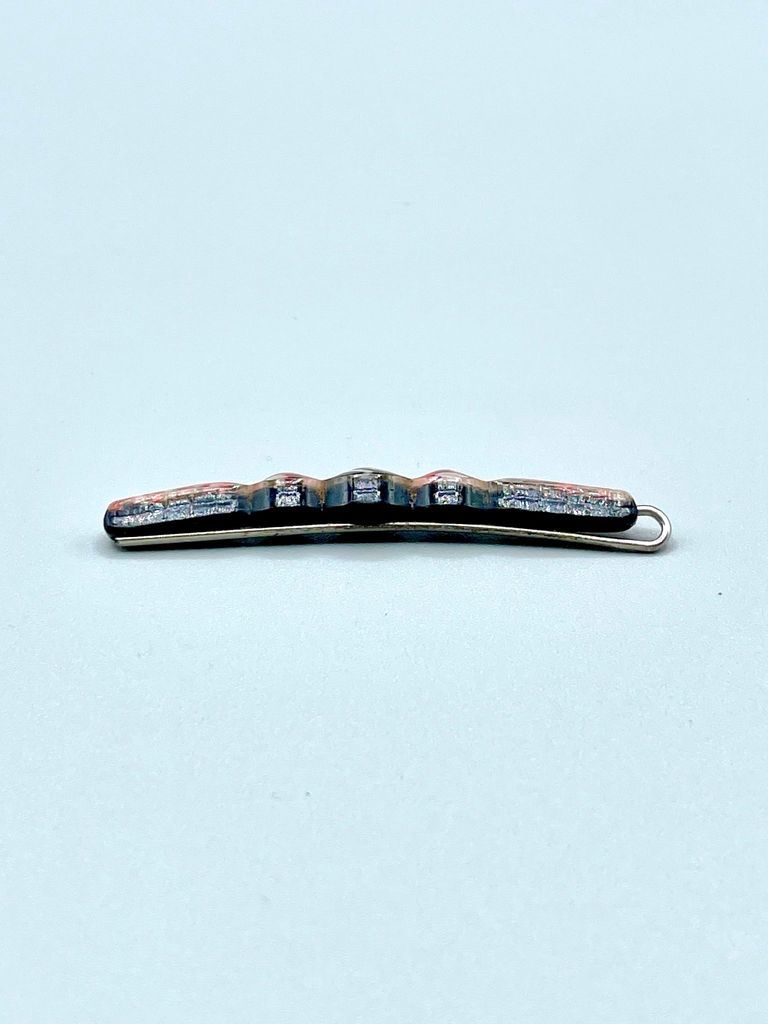 Confetti-lucite hair clip (black) - Image 2