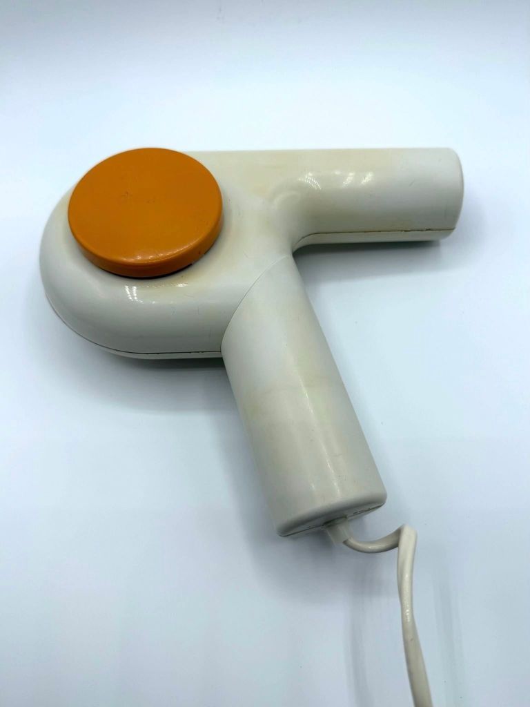 "Diana" handheld (pistol-grip) electric hair dryer – cream with orange accents