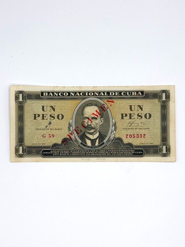 Banknote, 1 Peso, Banco Nacional de Cuba, Series 1961 — SPECIMEN