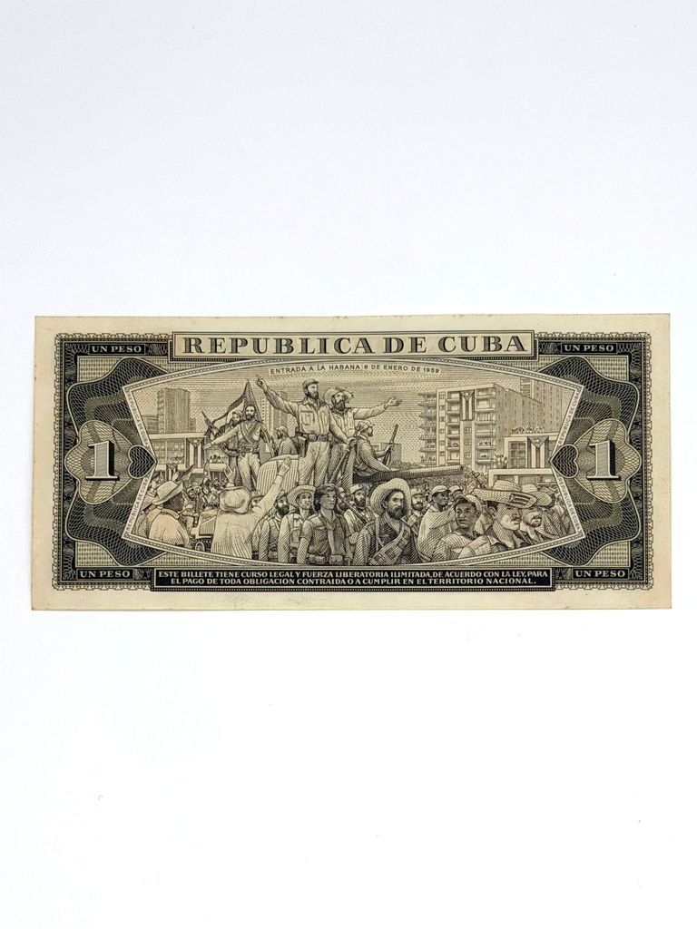 Banknote, 1 Peso, Banco Nacional de Cuba, Series 1961 — SPECIMEN - Image 2