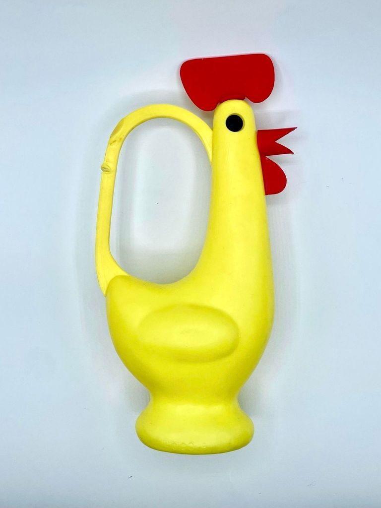 Figural rooster (cockerel) watering can