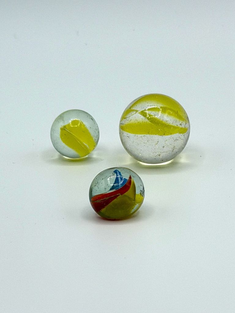 Glass Playing Marbles (group of 3)