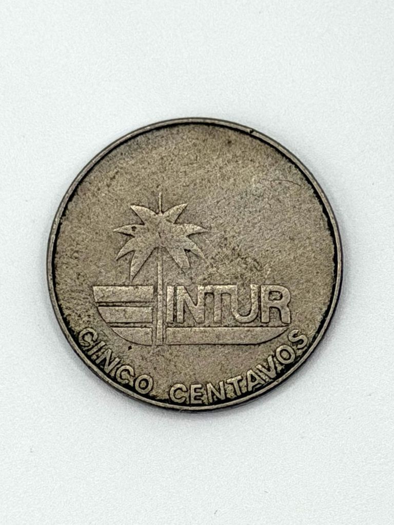 Cuba INTUR 5‑centavos tourist coin, 1981 (Polymita snail)