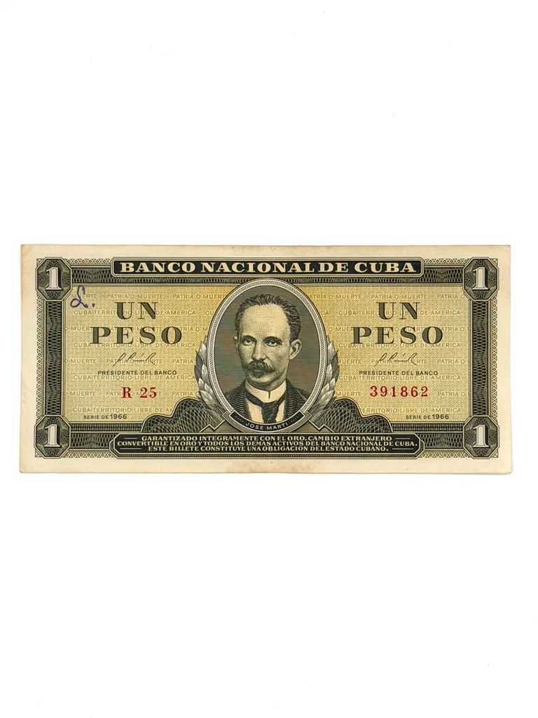 Banknote, 1 Peso, Banco Nacional de Cuba, Series 1966