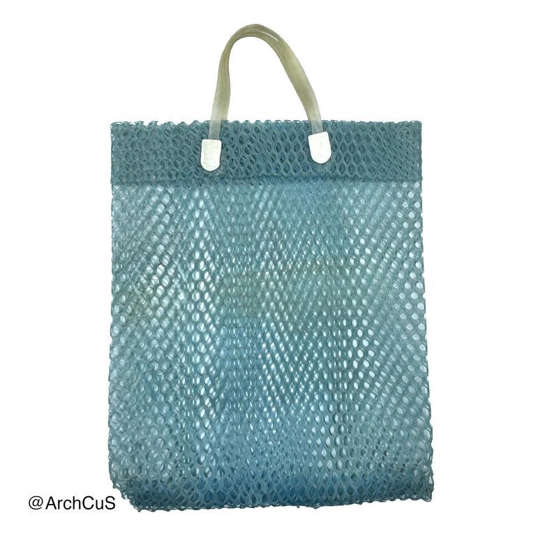 Net shopping bag (jaba), pale blue