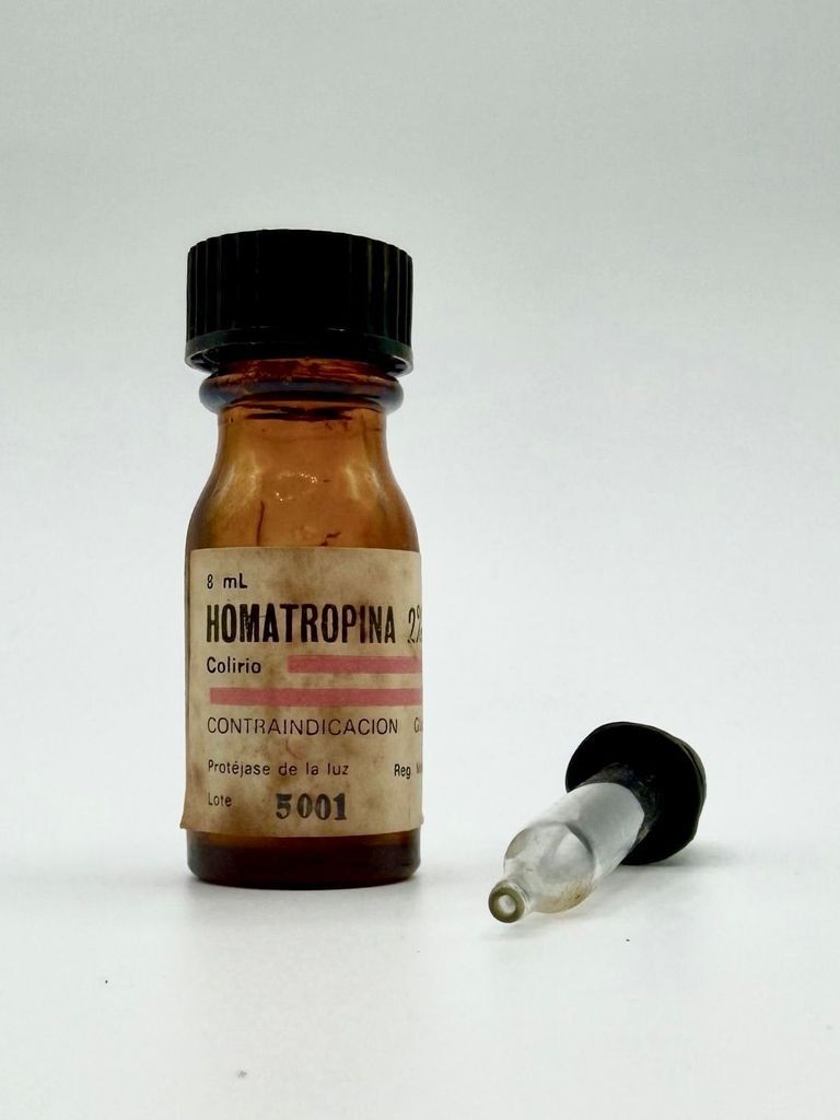 Homatropina 2% eye drops (colirio), boxed bottle with dropper - Image 4