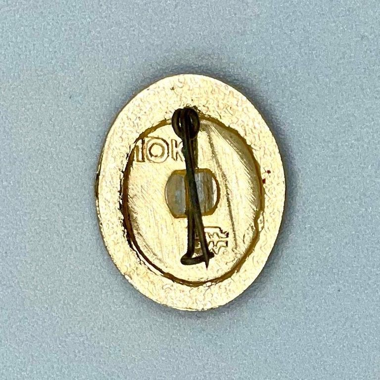 Lenin lapel badge, gold‑marked - Image 2