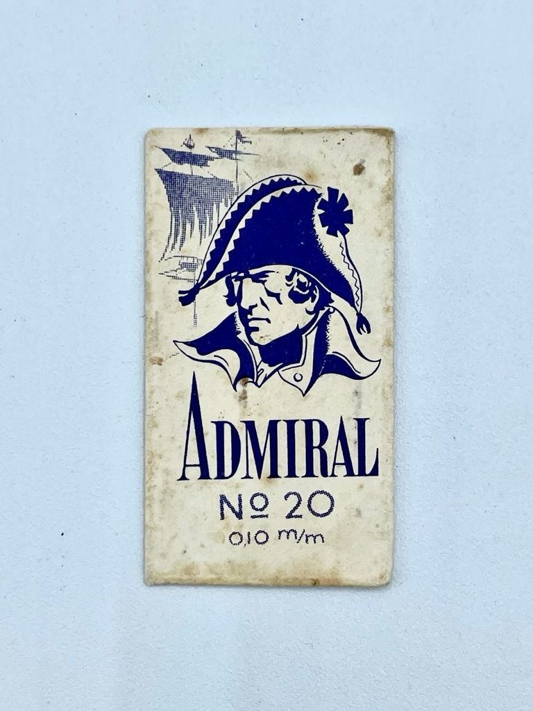 "Admiral" No. 20 double-edge razor blade with wrapper