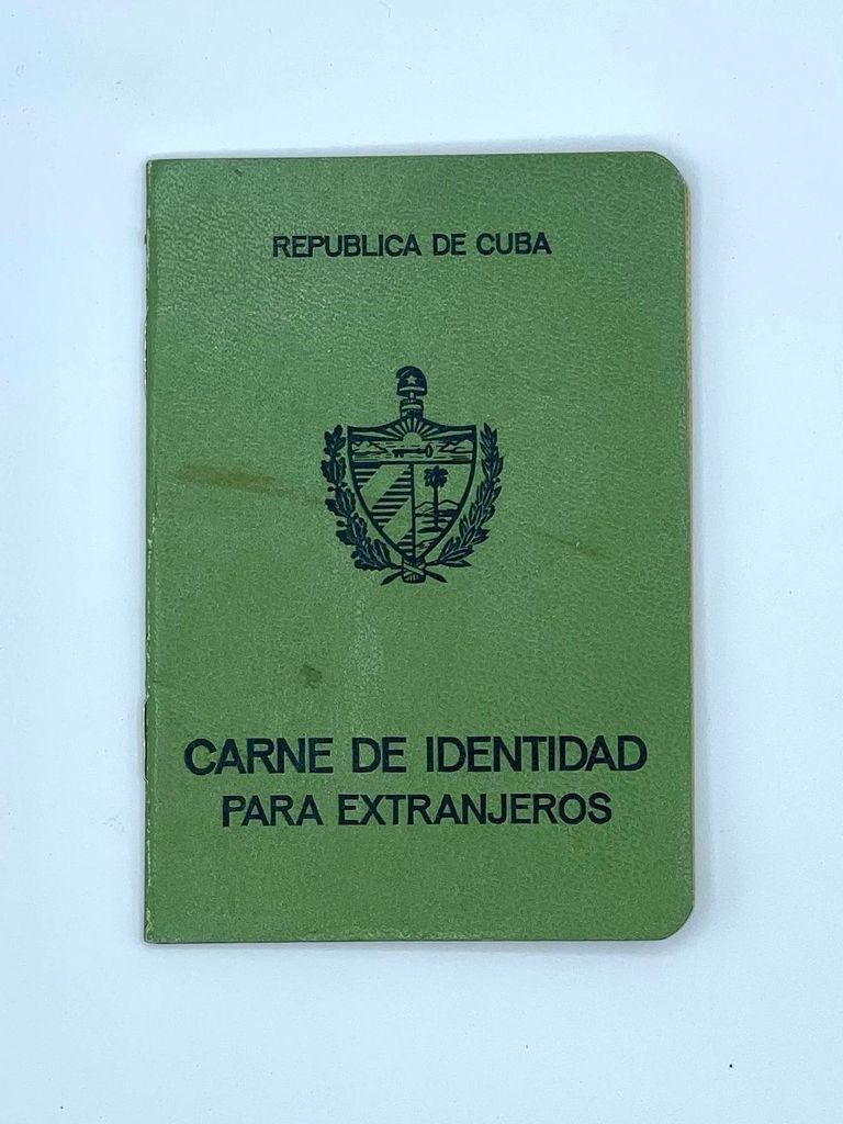 Identity card for foreigners ("Carné de Identidad para Extranjeros"), Republic of Cuba