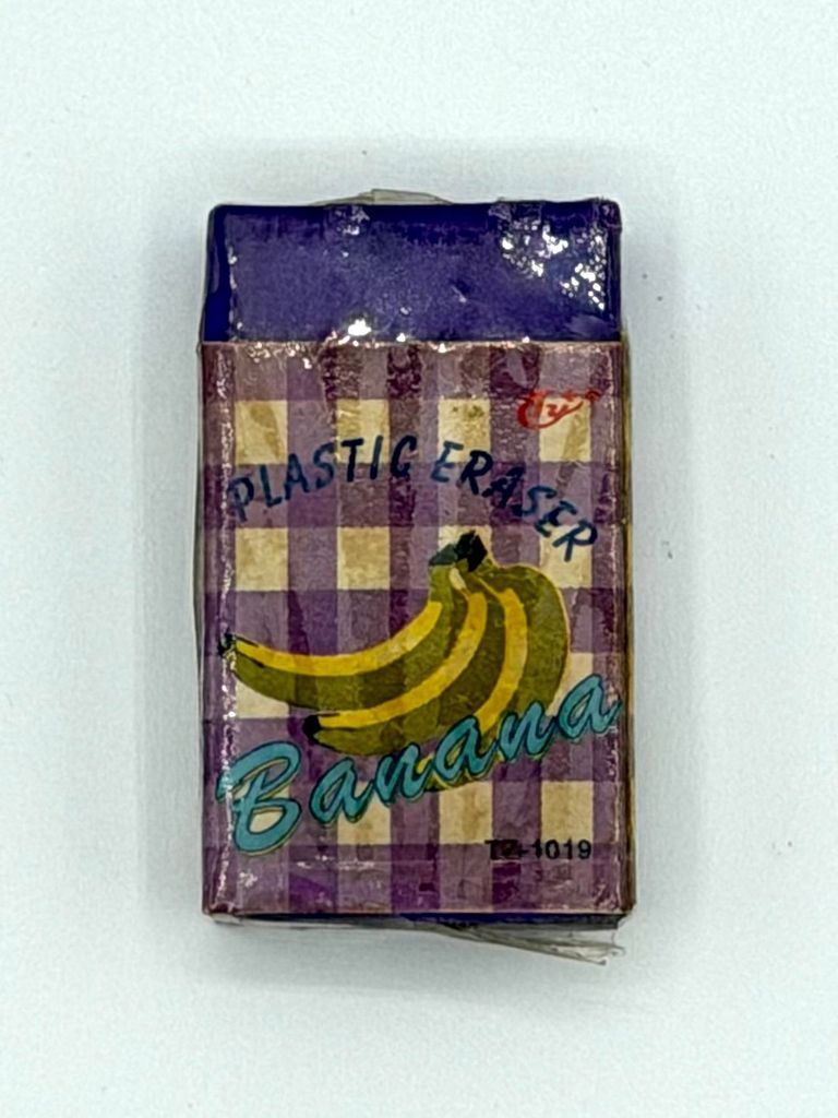 Plastic Scented Eraser, "Banana" (TZ-1019), with Printed Paper Sleeve and Cellophane Wrapper - Image 2