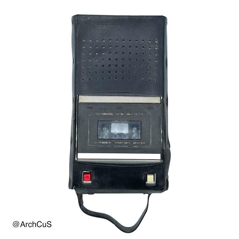 Sanyo Model M2100X Portable Cassette Recorder, with Carrying Case