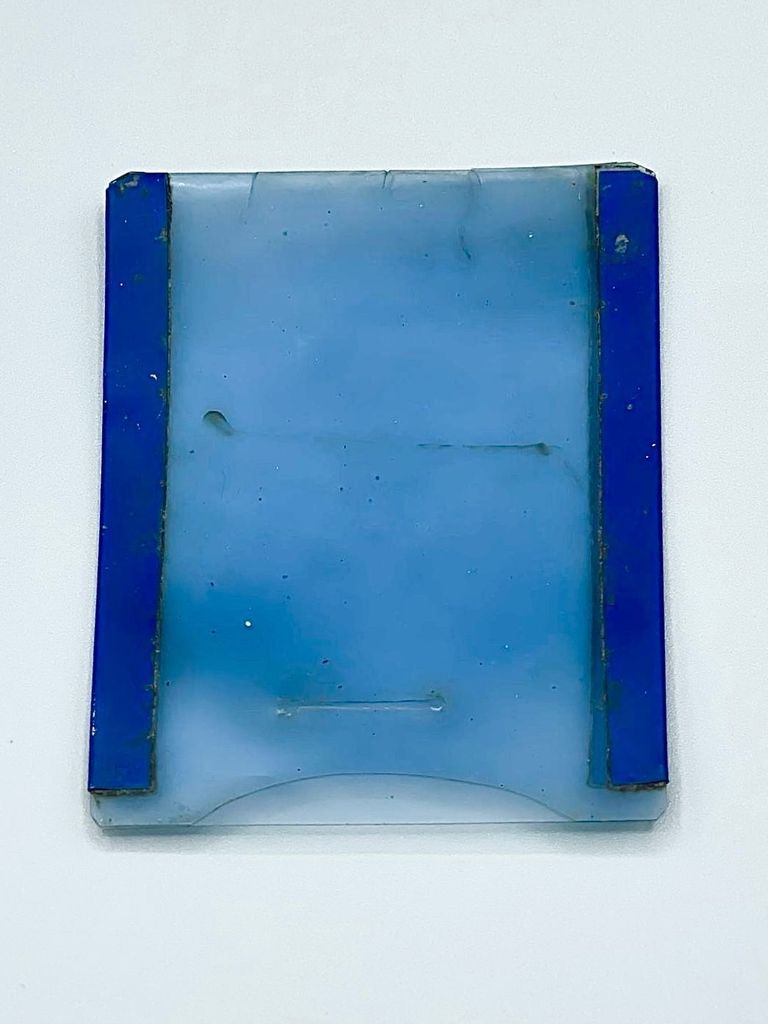 Hand-made ID card holder (sleeve) made from X-ray film and tape