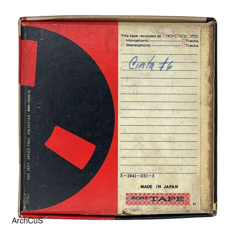 Home-recorded reel-to-reel tape, "Cinta #6," in Sony PR-150 box - Image 2