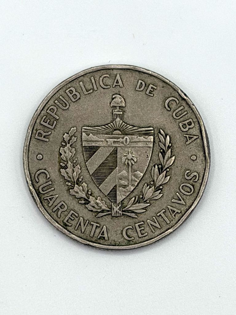 Cuba 40‑centavos coin, 1962 (Camilo Cienfuegos) - Image 2