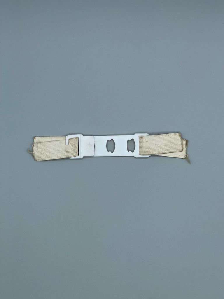 Brassiere strap component, elastic with plastic slide-and-hook adjuster - Image 2