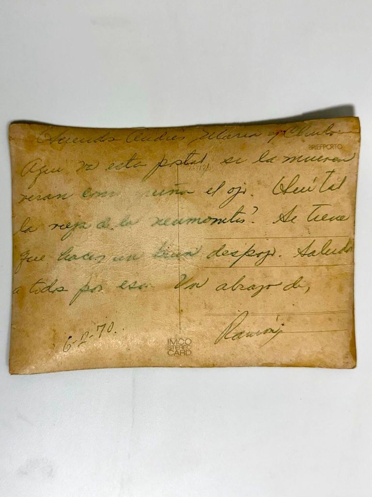 Lenticular "Winking Girl" Postcard (IMCO Stereo Card), with Spanish manuscript message - Image 2