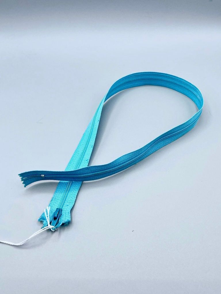 Invisible (concealed) zipper, light blue - Image 2