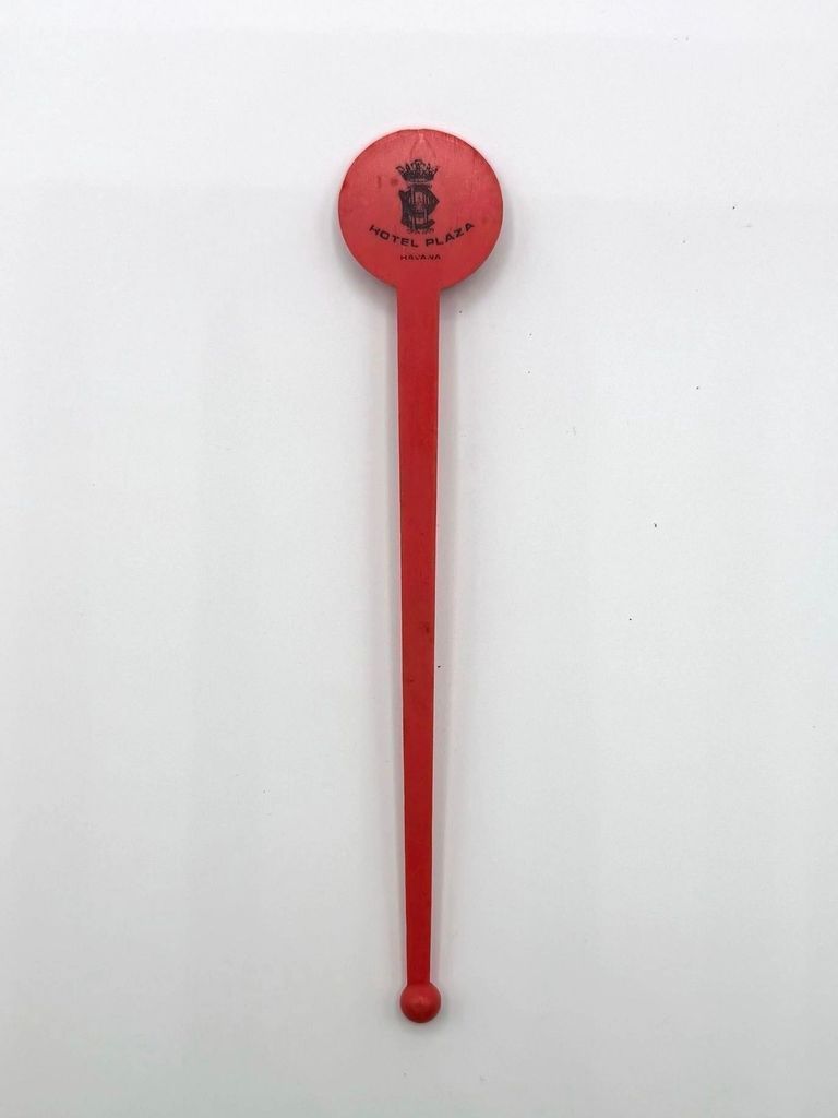 Hotel Plaza (Havana) advertising drink stirrer / swizzle stick