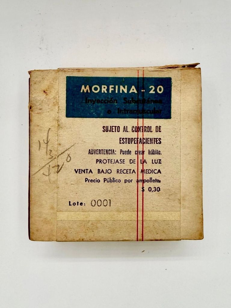 Morfina-20 (morphine hydrochloride) injectable ampoule box