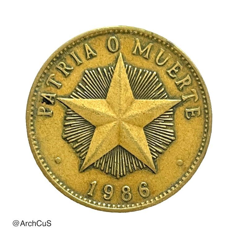Cuba 1‑peso coin, 1986