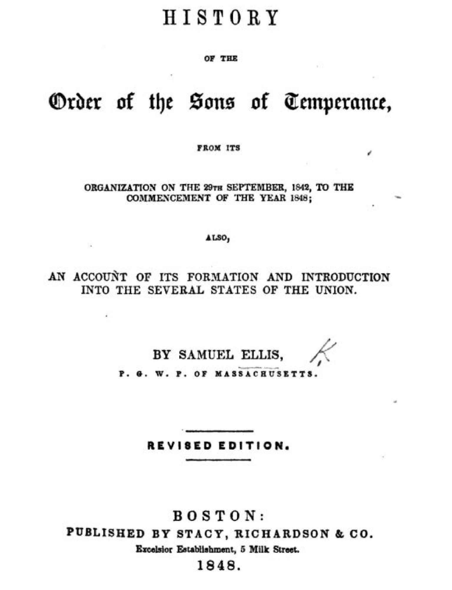 Research - Sons of Temperance