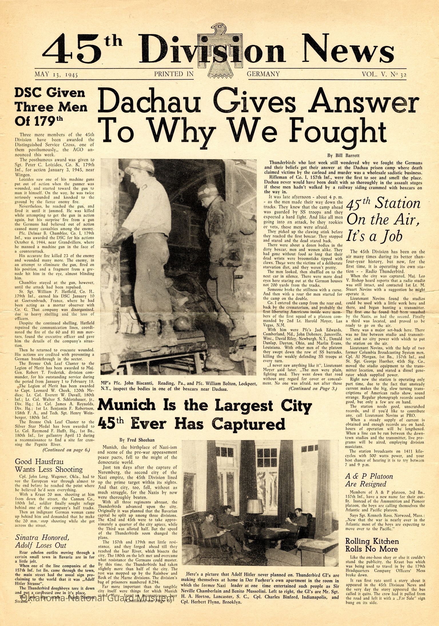 45th Division News Exhibit QR Codes