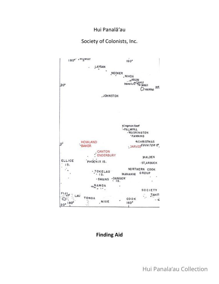 Finding Aid for Hui Panalaʻau Research picture number 1