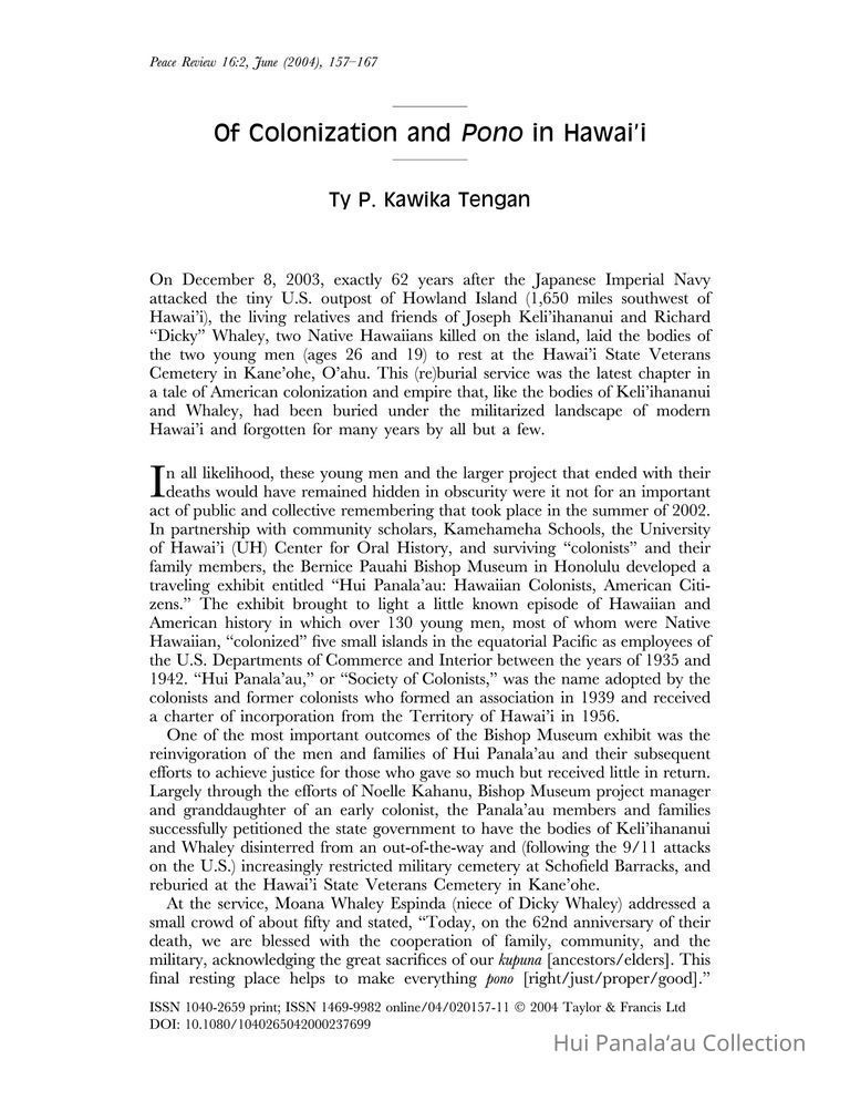 Of Colonization and Pono in Hawai'i picture number 1