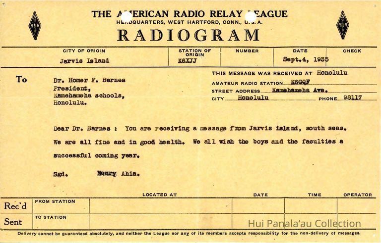 Letter from Henry Ahia to Homer F. Barnes picture number 1