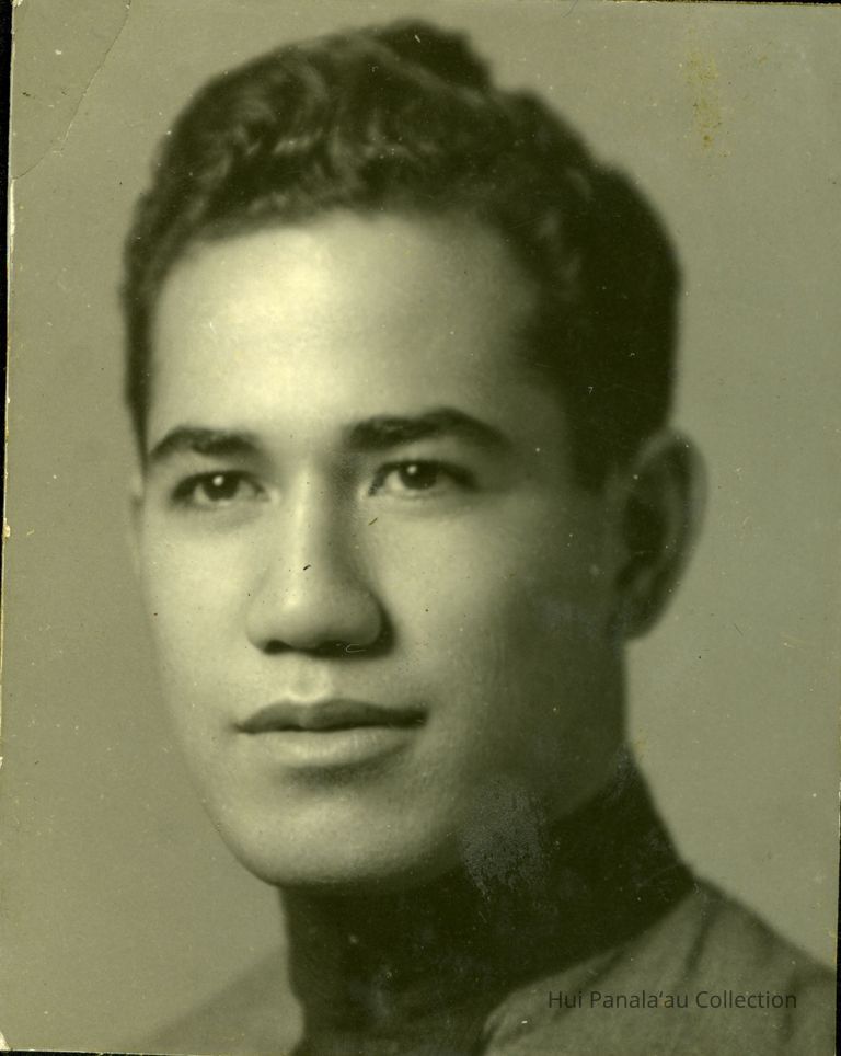 Samuel Kalama Graduation Photo, 1937; Kamehameha Schools Graduate