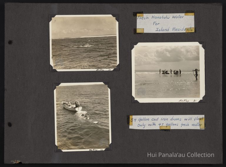 Images of 54 gallon drums filled with water from Honolulu for island residents picture number 1