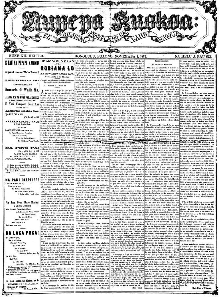 Ka Nupepa Kuokoa 18731101 picture number 1