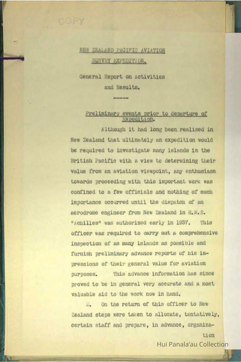 New Zealand Pacific Aviation Survey Expedition picture number 1