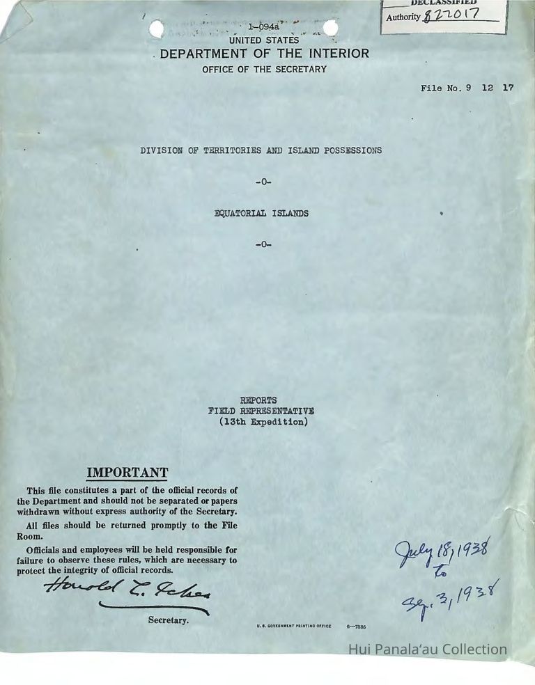 Reports, Field Representative (13th Expedition) picture number 1