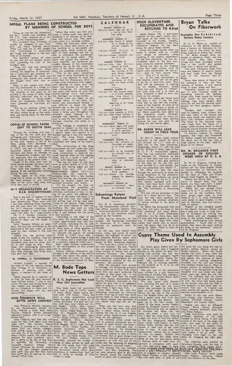 Copies of school paper sent to South Seas picture number 1