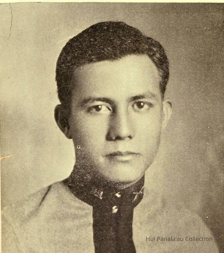 Abraham Piianaia Graduation Photo 1933; Kamehameha Schools Graduate
