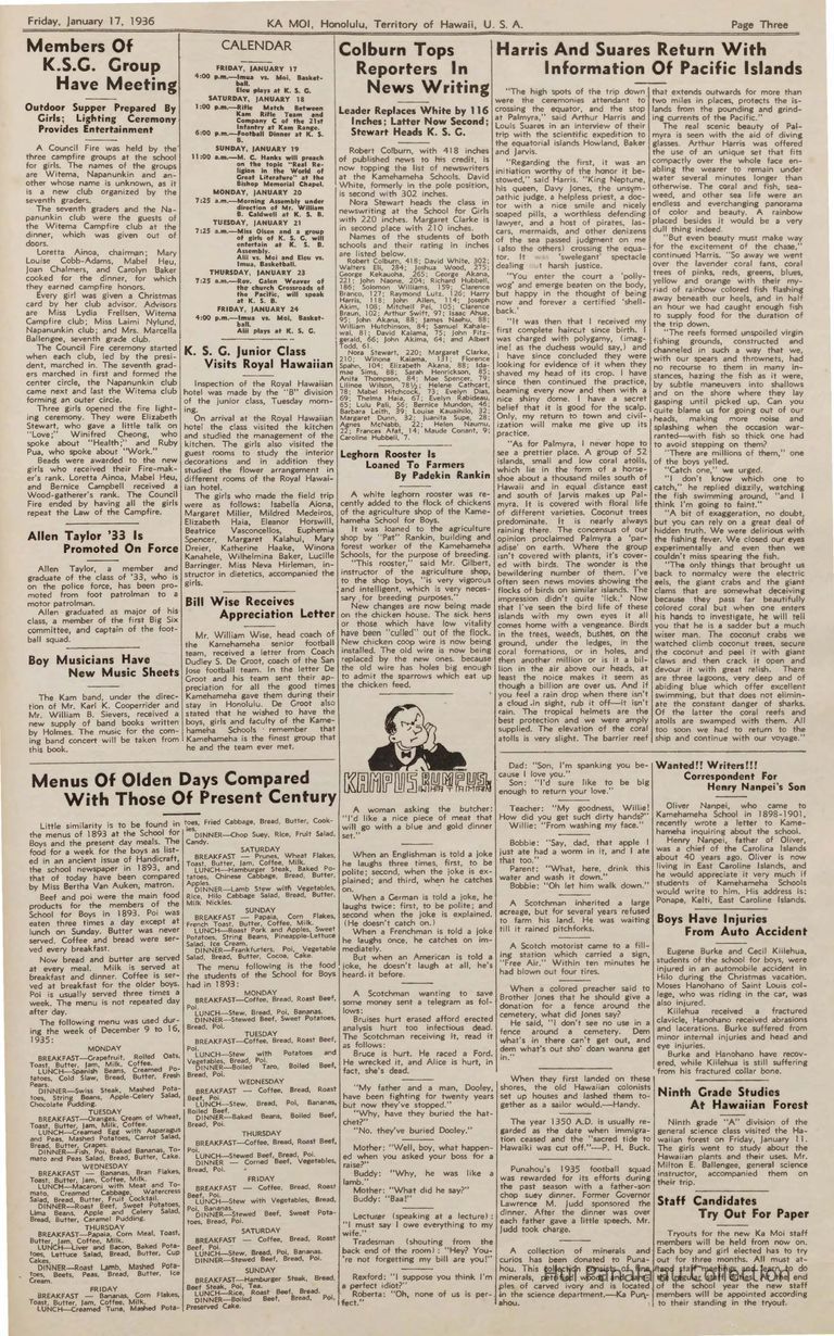 Harris and Suares return with information of Pacific Islands picture number 1