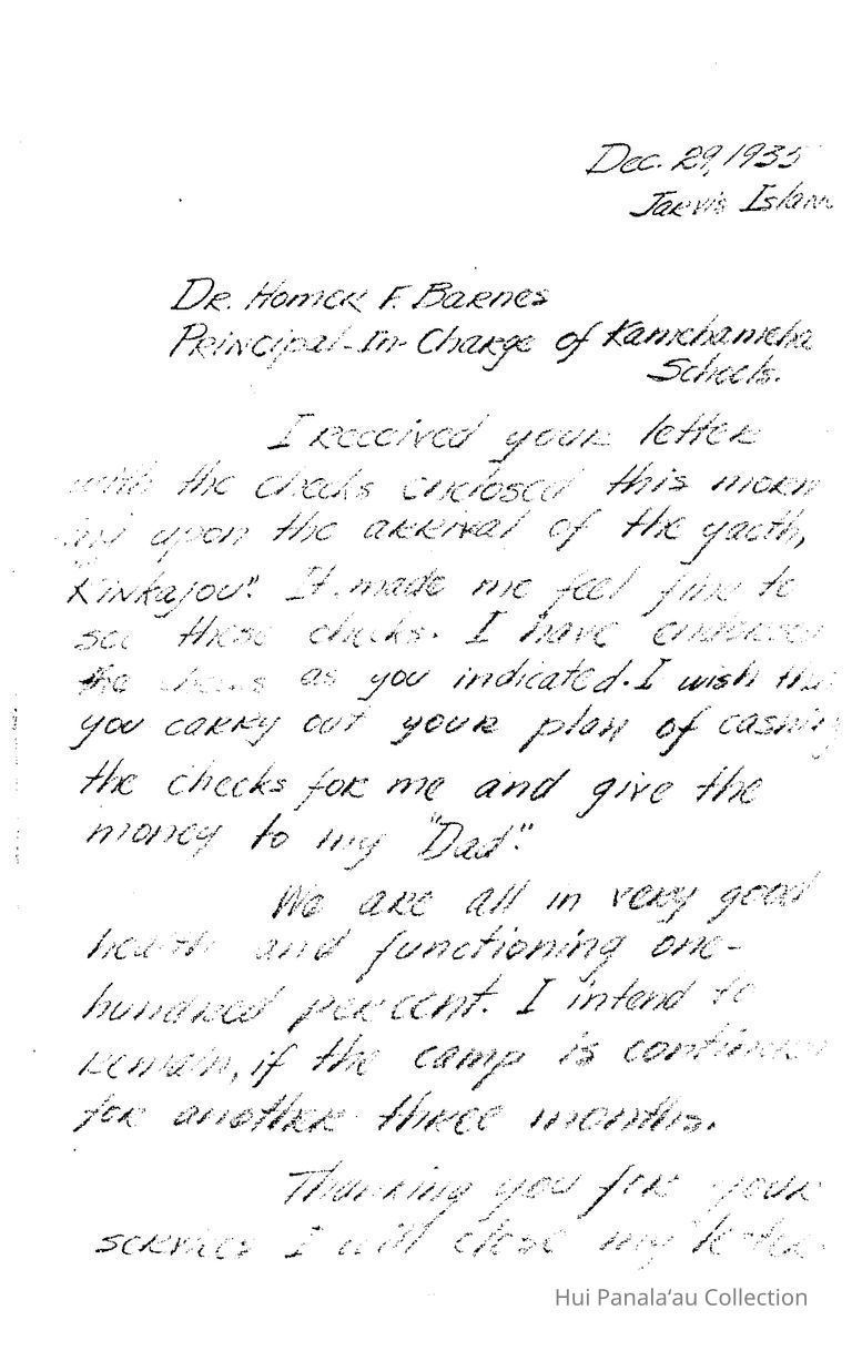 Letter from Daniel K. Toomey to Homer F. Barnes picture number 1